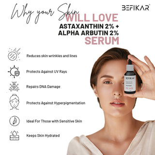 BEFIKAR REAGE FACE SERUM WITH ASTAXANTHIN AND ALPHA ARBUTIN FOR ANTI AGEING 30ML