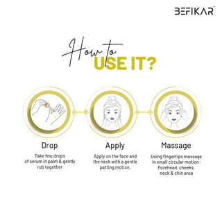 BEFIKAR GLOW FACE SERUM WITH VITAMIN C 20% & LIQORICE ROOT, MULBERRY EXTRACT, HYALURONIC AND GRAPE SEED EXTRACT 30ML