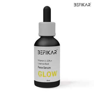 BEFIKAR GLOW FACE SERUM WITH VITAMIN C 20% & LIQORICE ROOT, MULBERRY EXTRACT, HYALURONIC AND GRAPE SEED EXTRACT 30ML